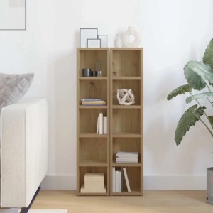 vidaXL CD-Regale 2 Stk Artisan-Eiche 21x16x93,5 cm Holzwerkstoff 855839