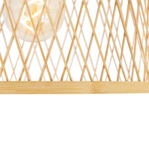 QAZQA Ländliche Deckenleuchte Rattan 40 cm IP44 Calamus