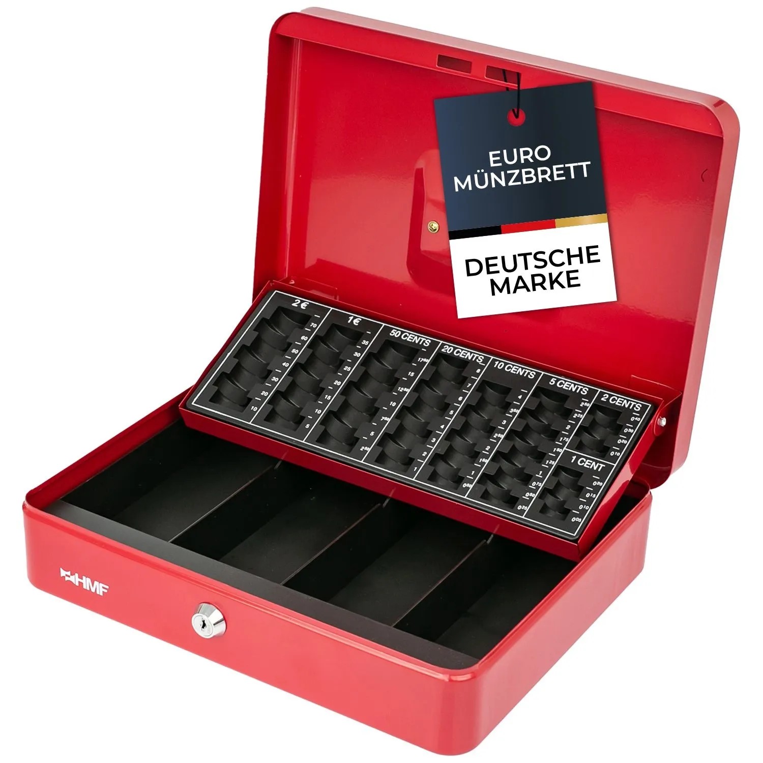 HMF 4215-03 Geldkassette Münzzählbrett 30 x 24 x 8 cm Rot günstig online kaufen