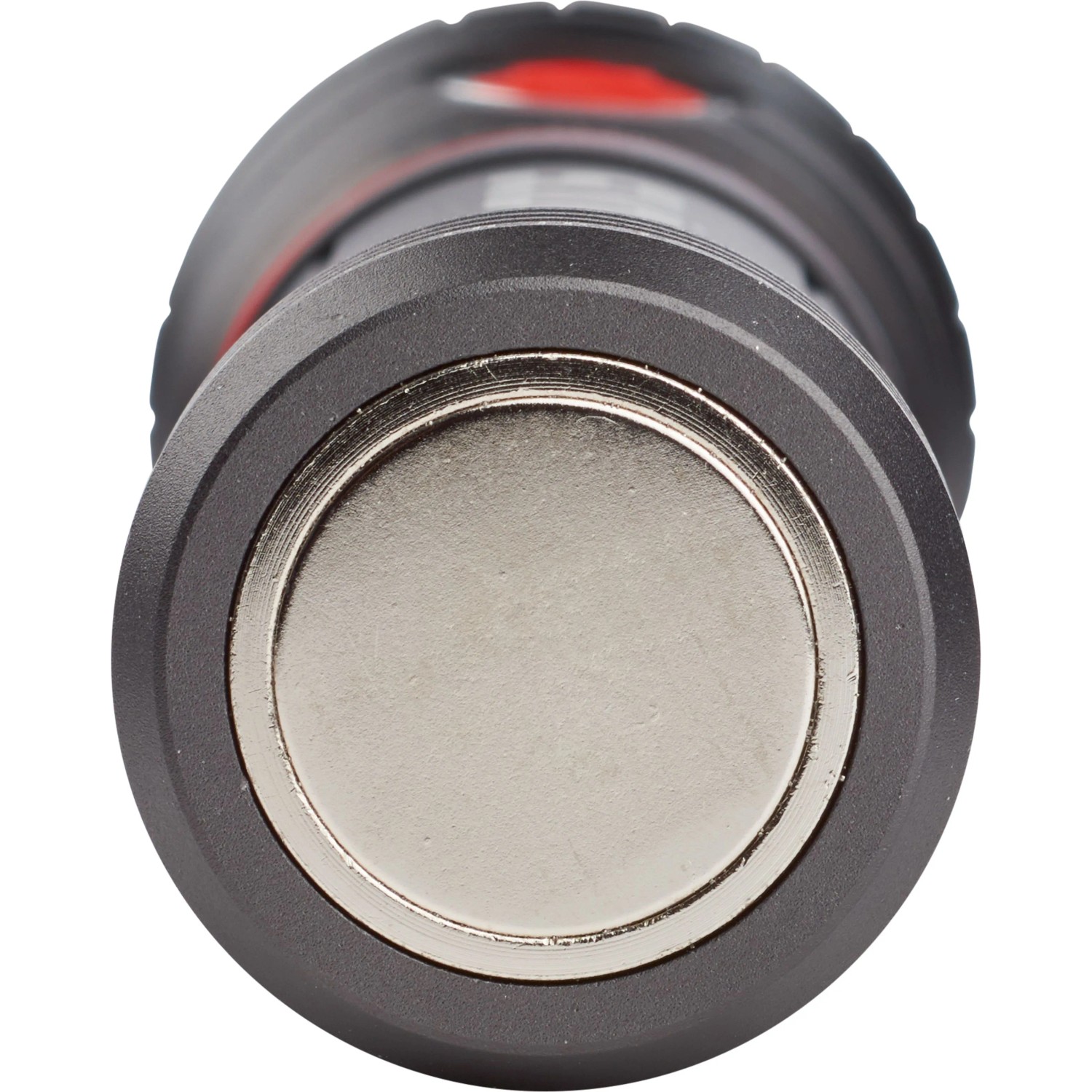 Detailaufnahme der magnetischen Rückseite der NEBO LED-Taschenlampe Slyde.
