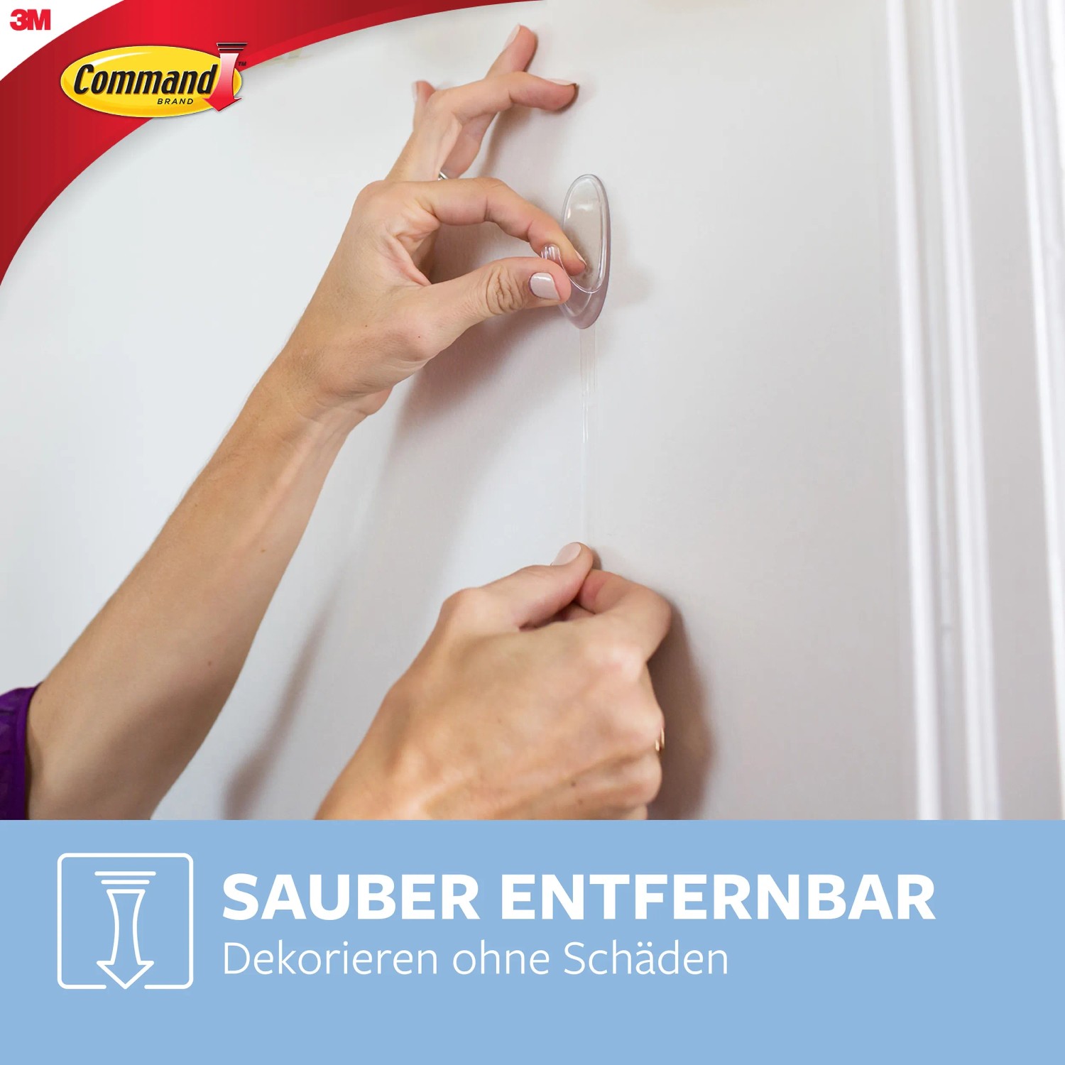 Transparante minihaken met transparante strips 17006CLR