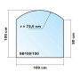 ECOfoxx Funkenschutzplatte Glasbodenplatte Segmentbogen 100x100cm Schwarz_2
