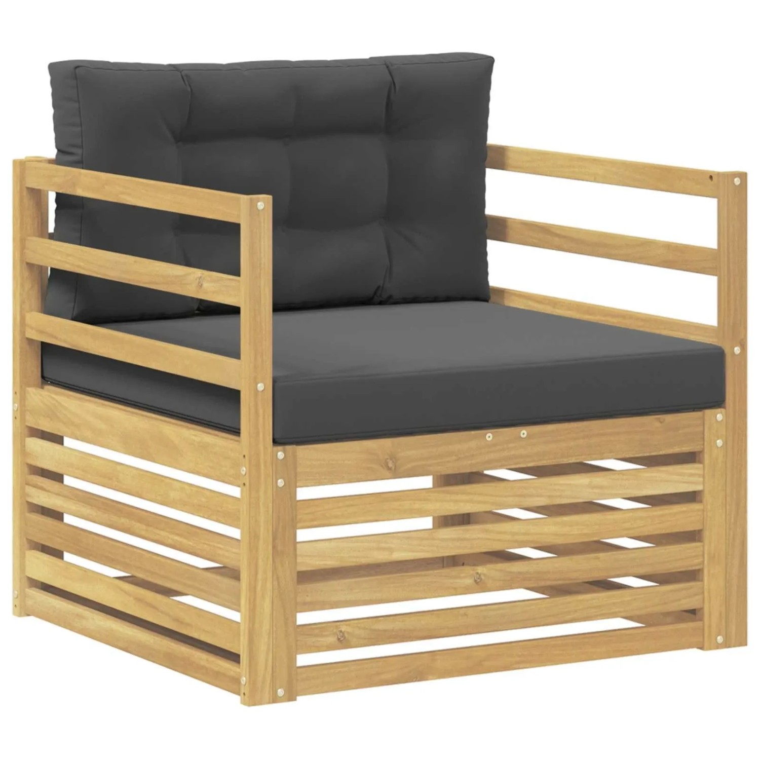 vidaXL Outdoor-Sofa Weiß und Anthrazit 3439119