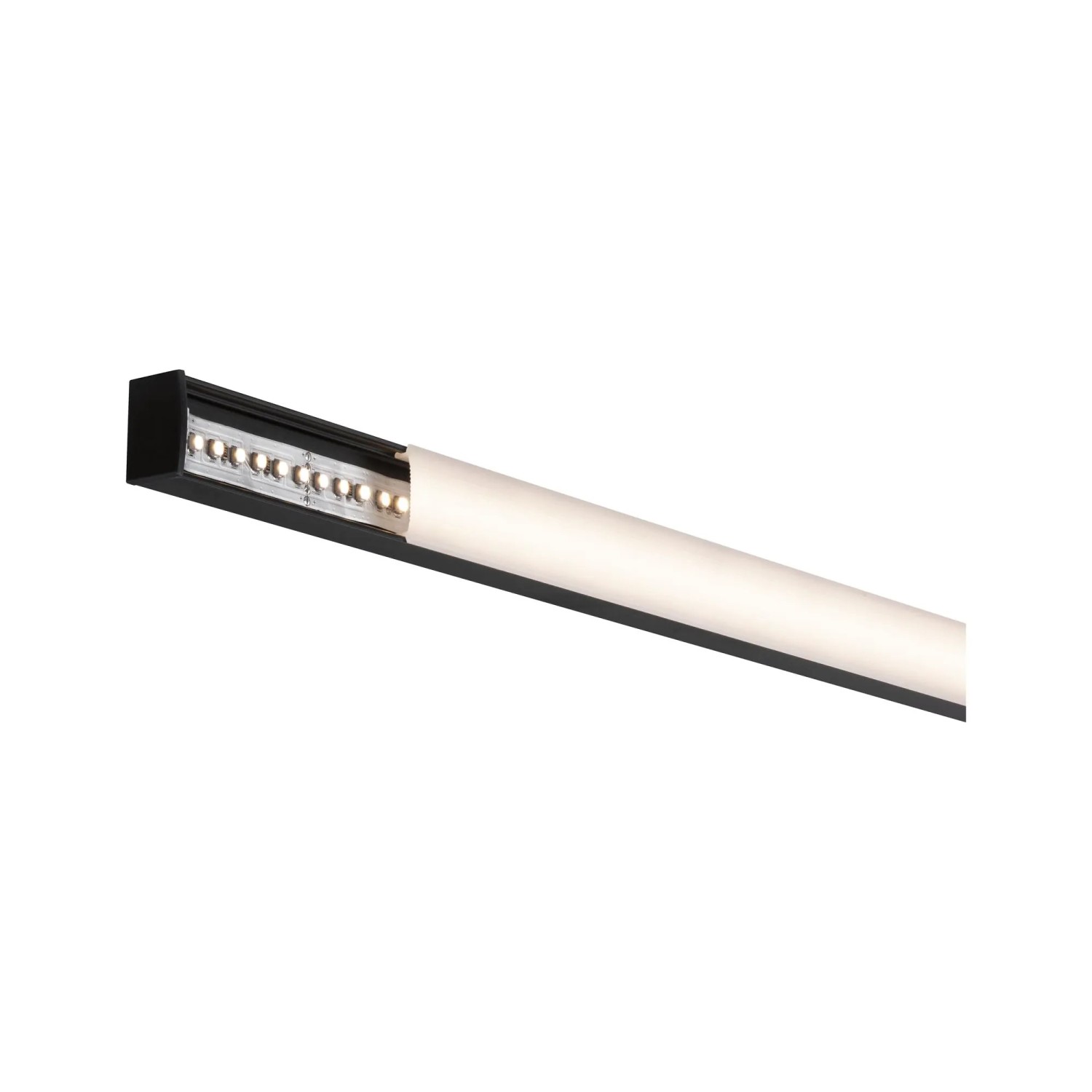 Paulmann Square Profil, 2 m, eloxiert mit weißem Diffusor für LED-Streifen.