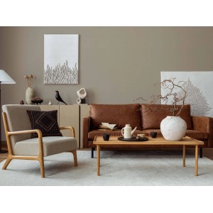 Erfurt Vliesfaser Colour 302-4, beige-dunkle Vliestapete im Wohnraum, moderne Einrichtung.