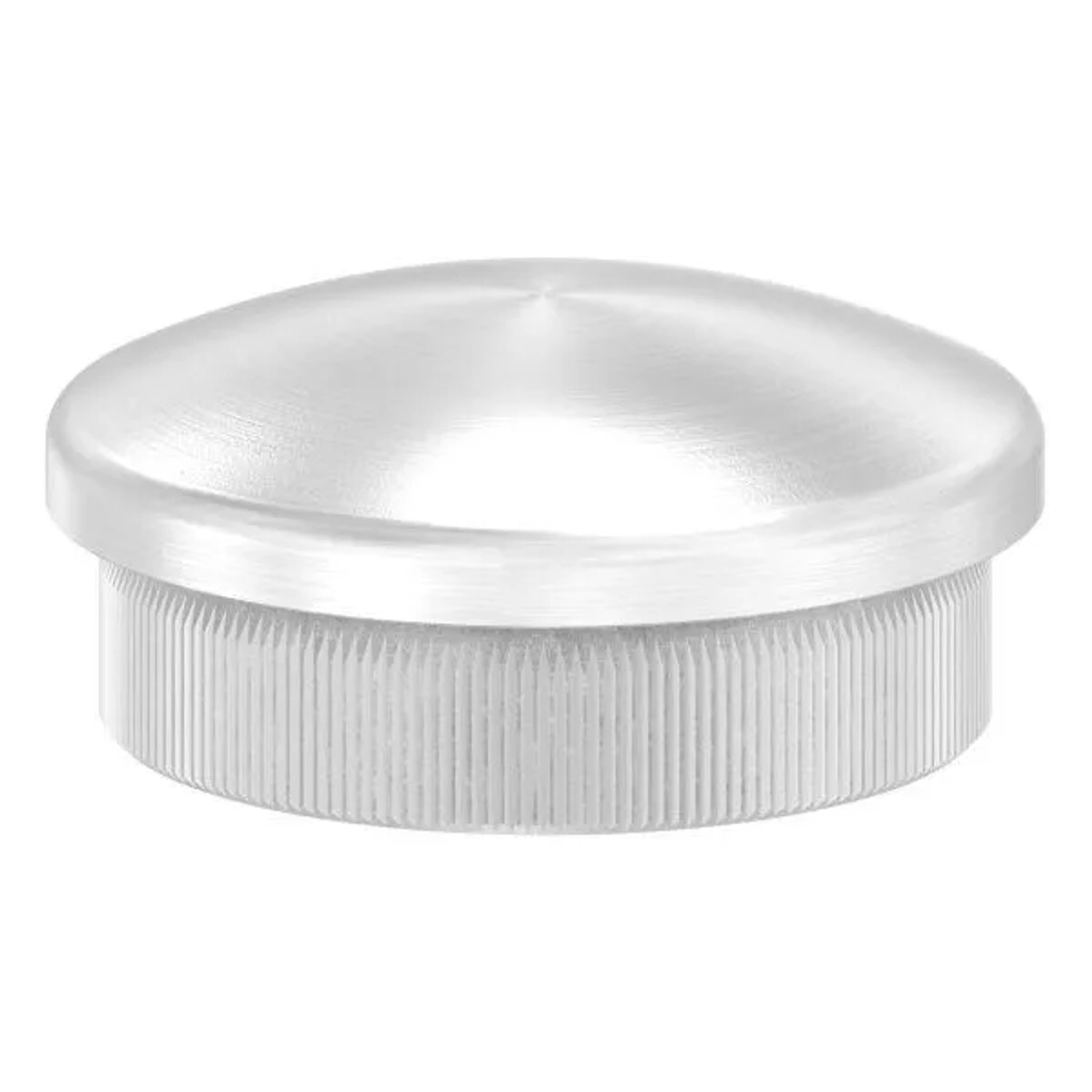 FeNau Einsteckkappe Edelstahl V2A Für Rohr Ø 33,7 mm Wandstärke 2,0 mm Leicht Gewölbt