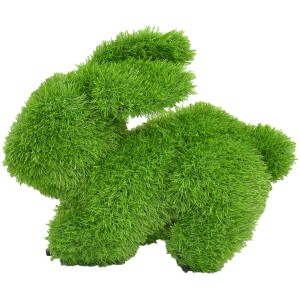 Grüne AniPlants Gartenfigur Hase, 50 cm hoch, aus wetterfestem Material für die Gartendekoration.