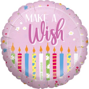 Party Factory Folienballon Happy Birthday Rosa Motiv 2 Ø 45 cm