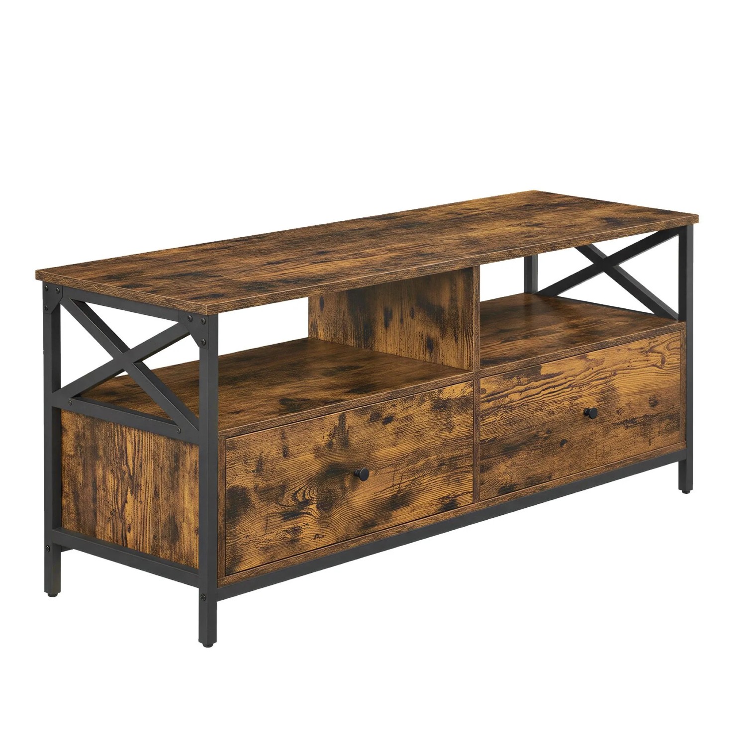 Vasagle TV-Lowboard 120 cm x 50 cm x 40 cm Braun-Schwarz