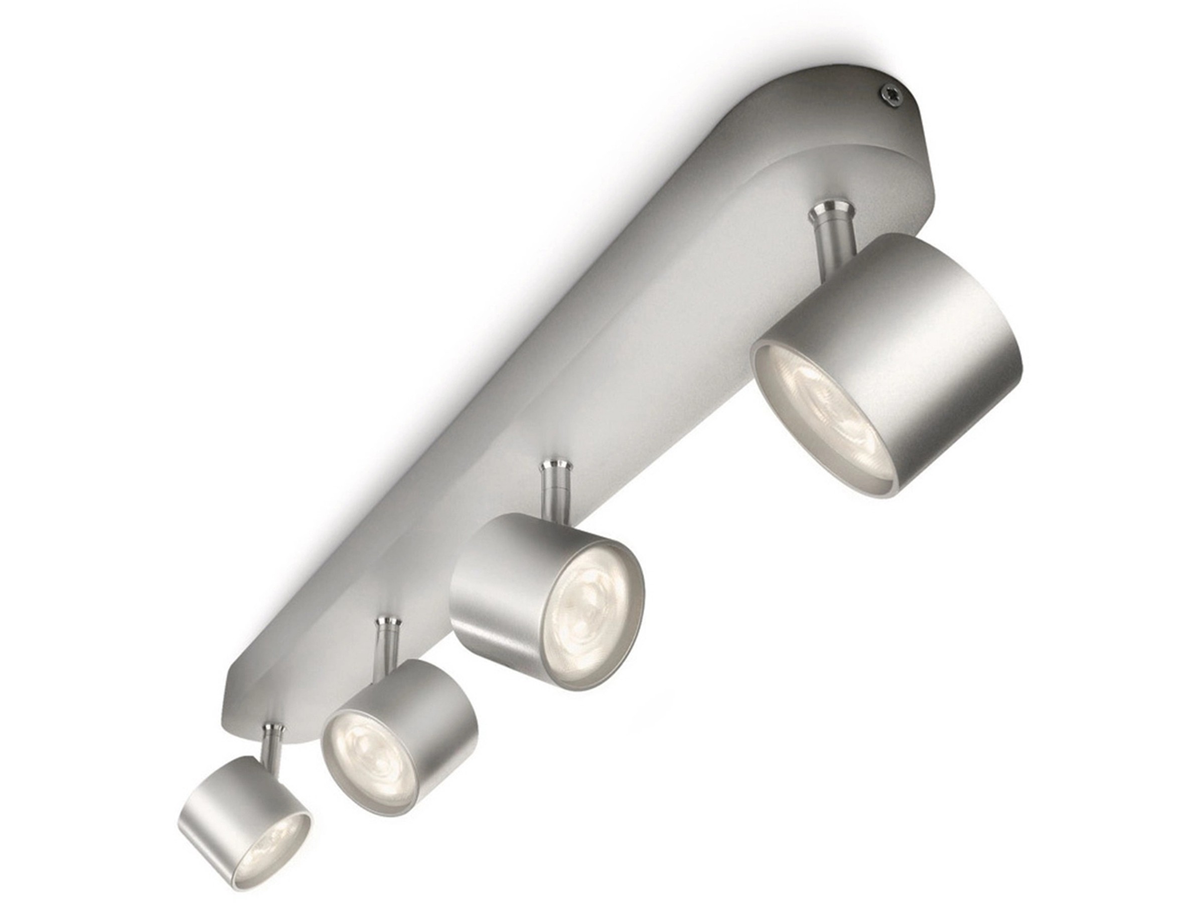 Philips MyLiving LED Spot Comet, 3-flg., 690 Lumen, Gebürsteter Stahl, GU10-Sockel, 14,5 X 50,5 X 16,5 Cm