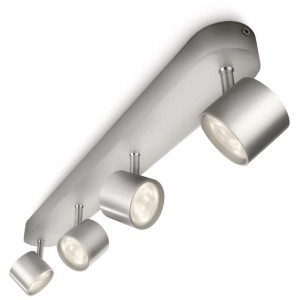 Silberner Philips LED-Spot Star mit 4 Leuchten für die Decke.