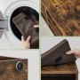 Details der braunen Songmics Sitzbank Custos mit 12 Fächern, Bezug waschbar.