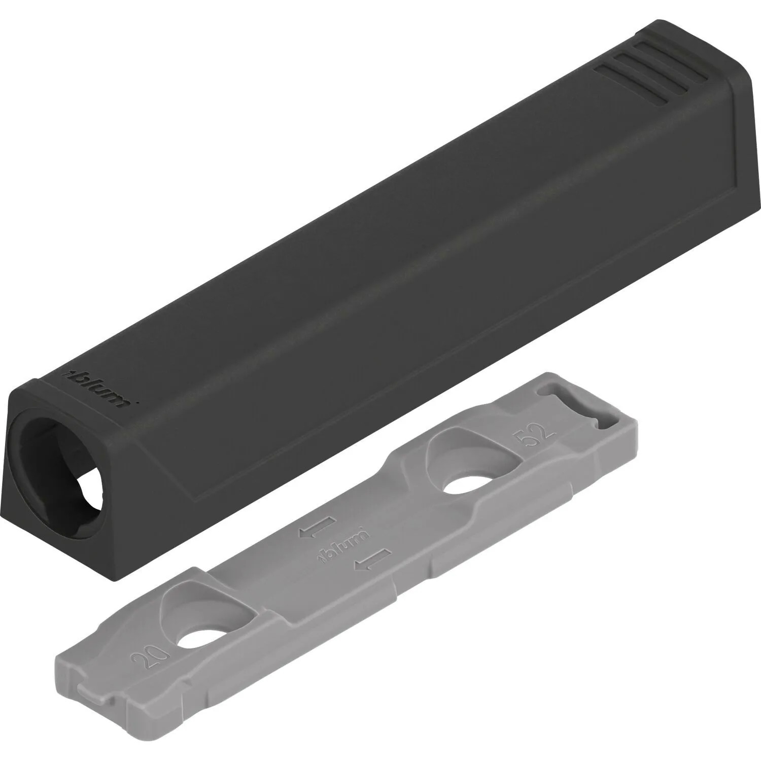 Blum Adapterplatte Tip On 956A1201 Gerade Langversion Carbonschwarz