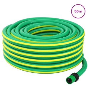 vidaXL Gartenschlauch 5-Lagig Grün und Gelb 50 m PVC 42035817