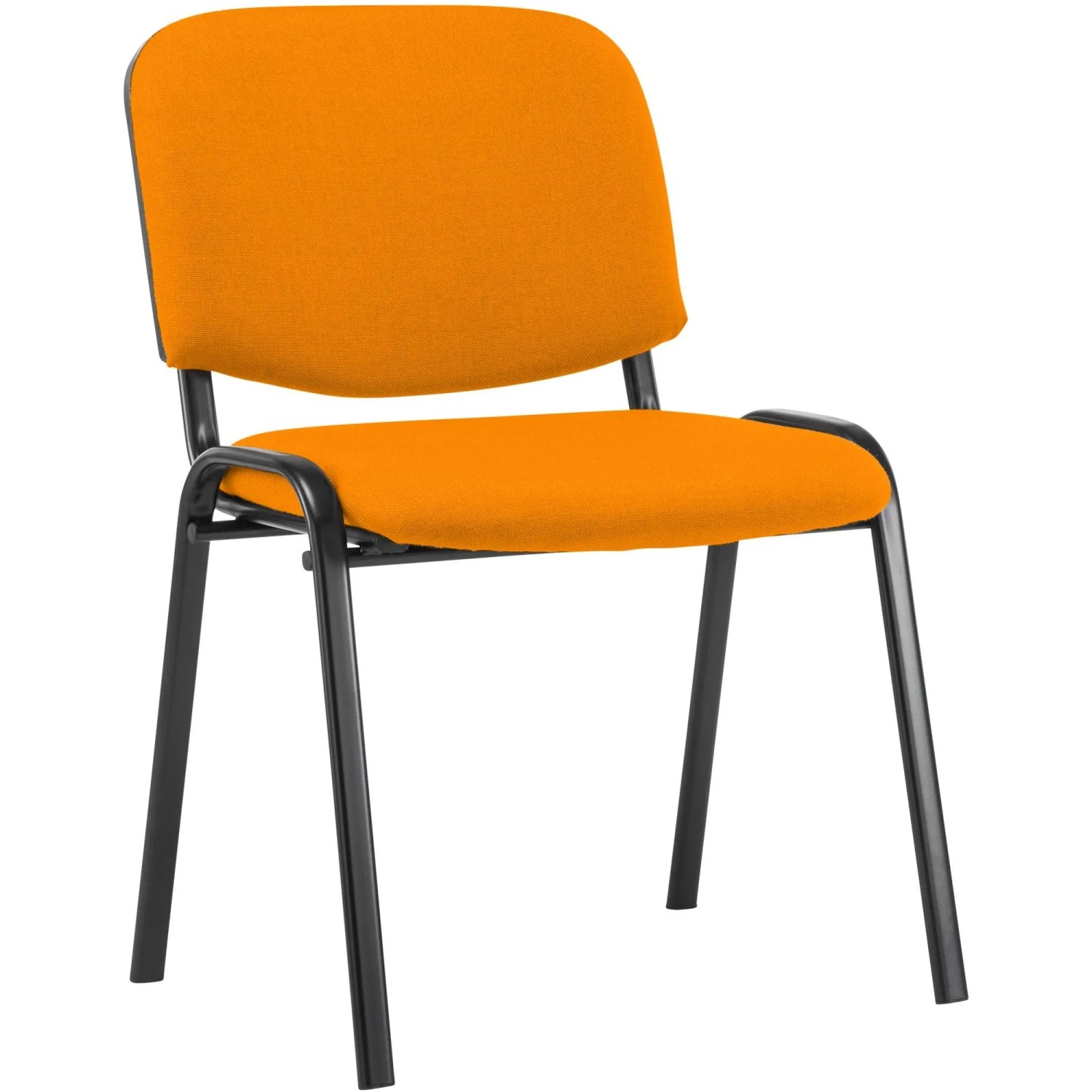 DELUKE Besucherstuhl ZAGREB Stoff Orange 53x53x83cm Konferenzstuhl Wartezimmerstuhl Bürostuhl