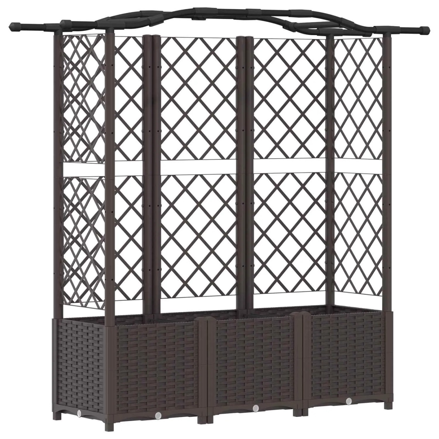vidaXL Hochbeet mit Rankgitter und Dach Braun 163 x 40 x 141 cm PP 42032513