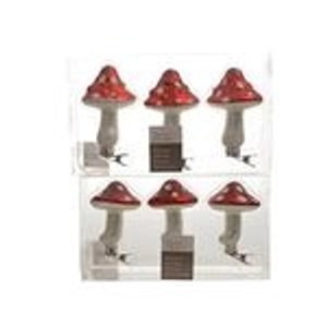 Kaemingk Baumschmuck Pilz Pilzkappe 3er Set Glaspilz Mit Clip