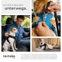 Tectake Hundeschutzgitter Balu mit Hund im Auto und Anschnallgurt, für sicheren Transport.