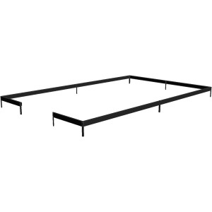 Fundament für Juliana Gewächshaus Gärtner 16,2 m², Stahl, schwarz pulverbeschichtet.