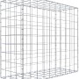Leere Gabiona C-Ring-Gabione, 90x100x40 cm, Maschenweite 10x10 cm, aus verzinktem Draht.