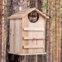Relaxdays Eulen Nistkasten Tannenholz Natur Wetterbeständig Aufklappbar 38,5 x 25 x 28 cm 1,3 kg_2