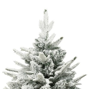 vidaXL Künstlicher Weihnachtsbaum Beschneit Grün 210 cm PVC PE 328495