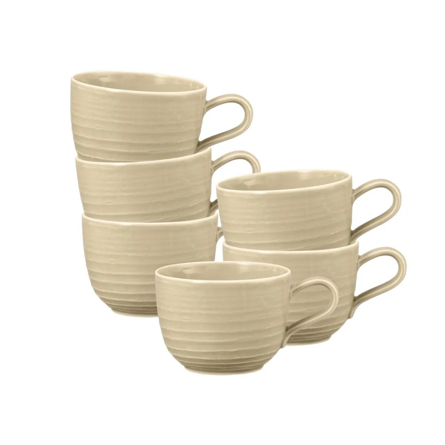 Seltmann Weiden Terra Kaffeetassen 260 ml 6er Set Sandbeige