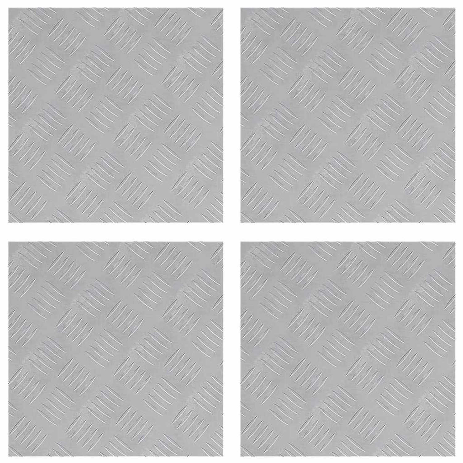 vidaXL Rautenscheiben 4 Stk Silber 40 x 40 cm Aluminium 4104318