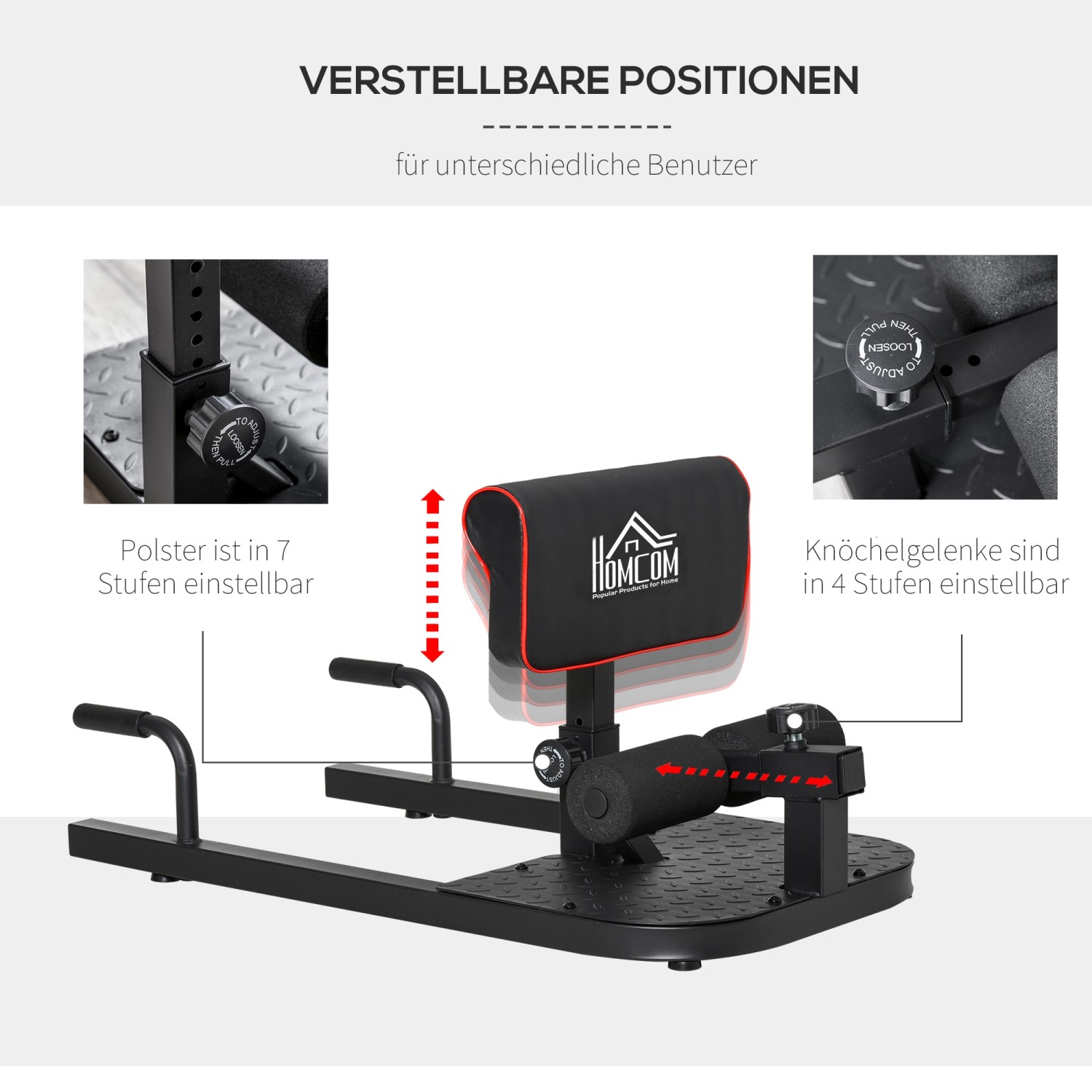 Hop-Sport Sissy Squat Trainer HS-2020SM - Multifunktional Für Beine, Bauch & Rücken