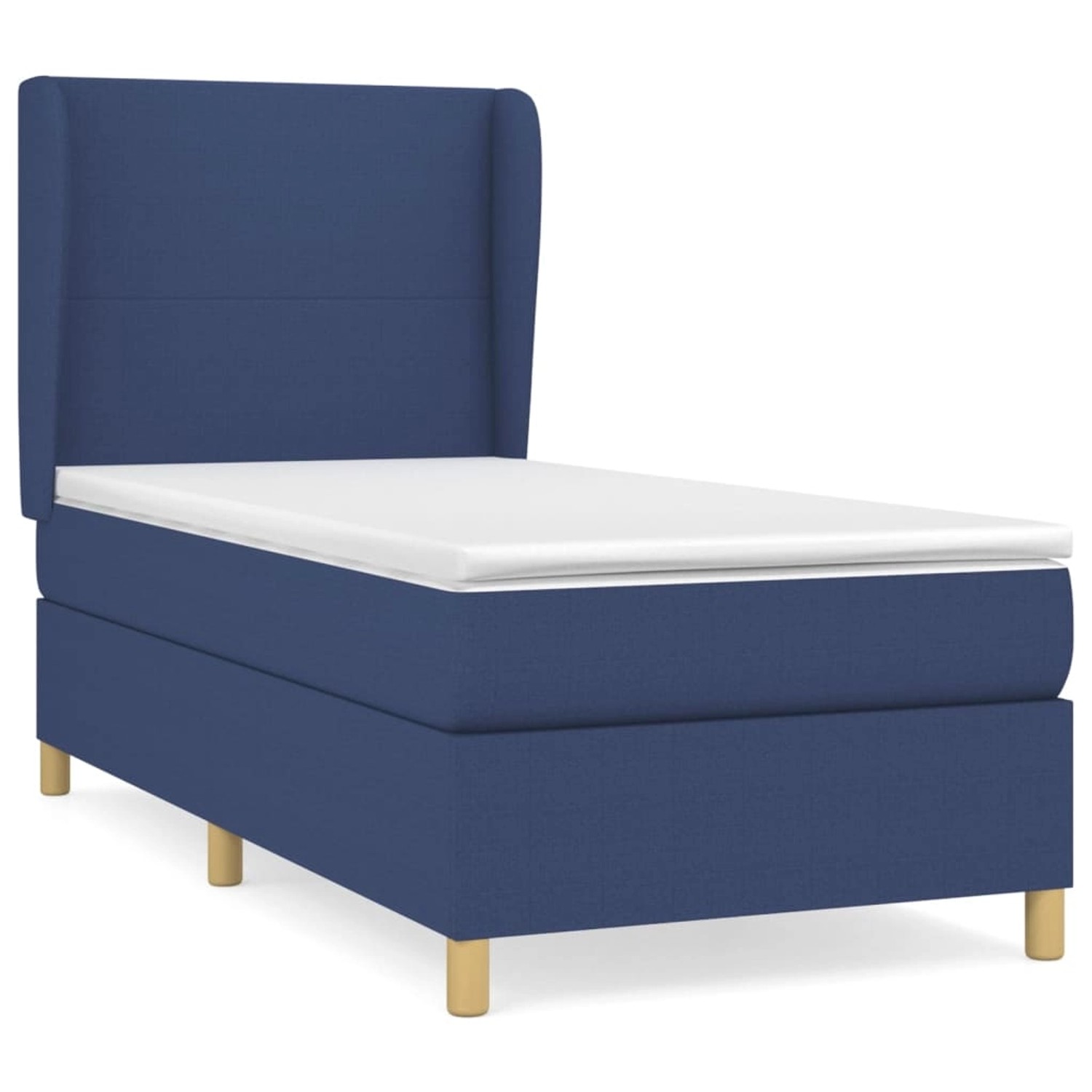 vidaXL Boxspringbett mit Matratze Blau 90x190 cm Stoff1372722 günstig online kaufen