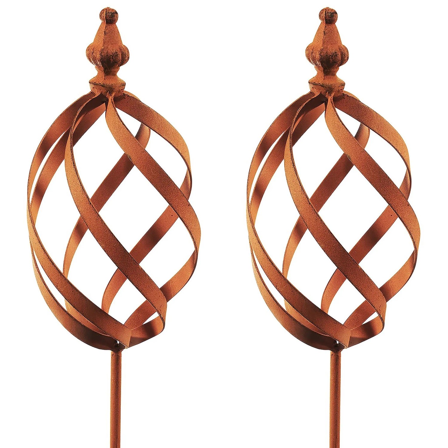 Kobolo Dekostecker Gartenstecker RUSTY MARBLE in Rostoptik im 2er Set