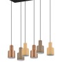 Moderne Trio Pendelleuchte Agudo, 6-flammig, Multicolor. Hängelampe für Wohn- und Essbereich.