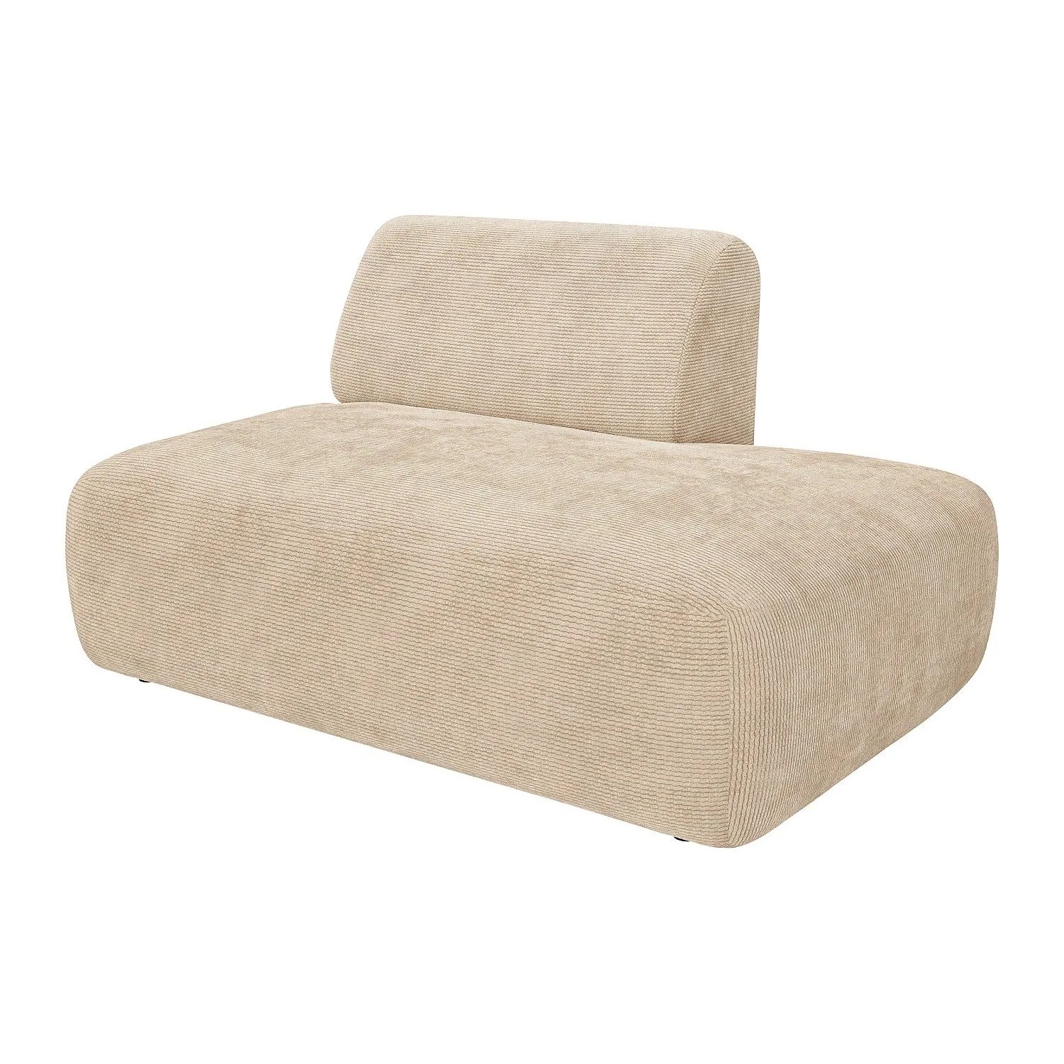 Vente-unique Recamiere Ohne Schlaffunktion Pogni Beige 130 cm