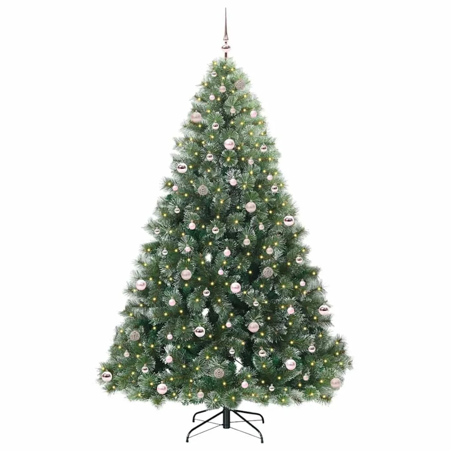 vidaXL Künstlicher Weihnachtsbaum mit 300 LEDs Grün 240 cm PE und PVC 3397876