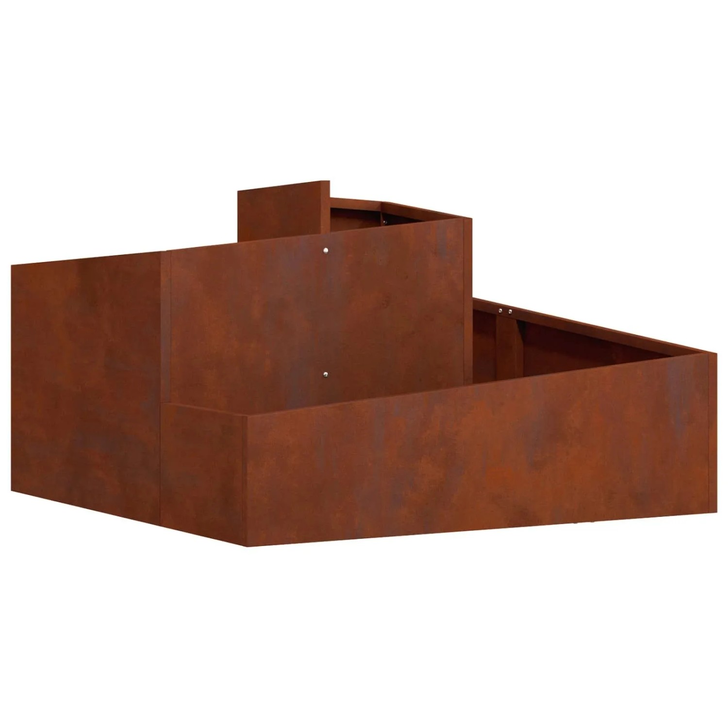 vidaXL Garten-Pflanzgefäß Braun 80 x 80 x 50 cm Wetterfeststahl 873584