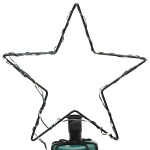 LED-Weihnachtsbaum in Kegelform mit warmweißen Lichtern und Sternspitze.