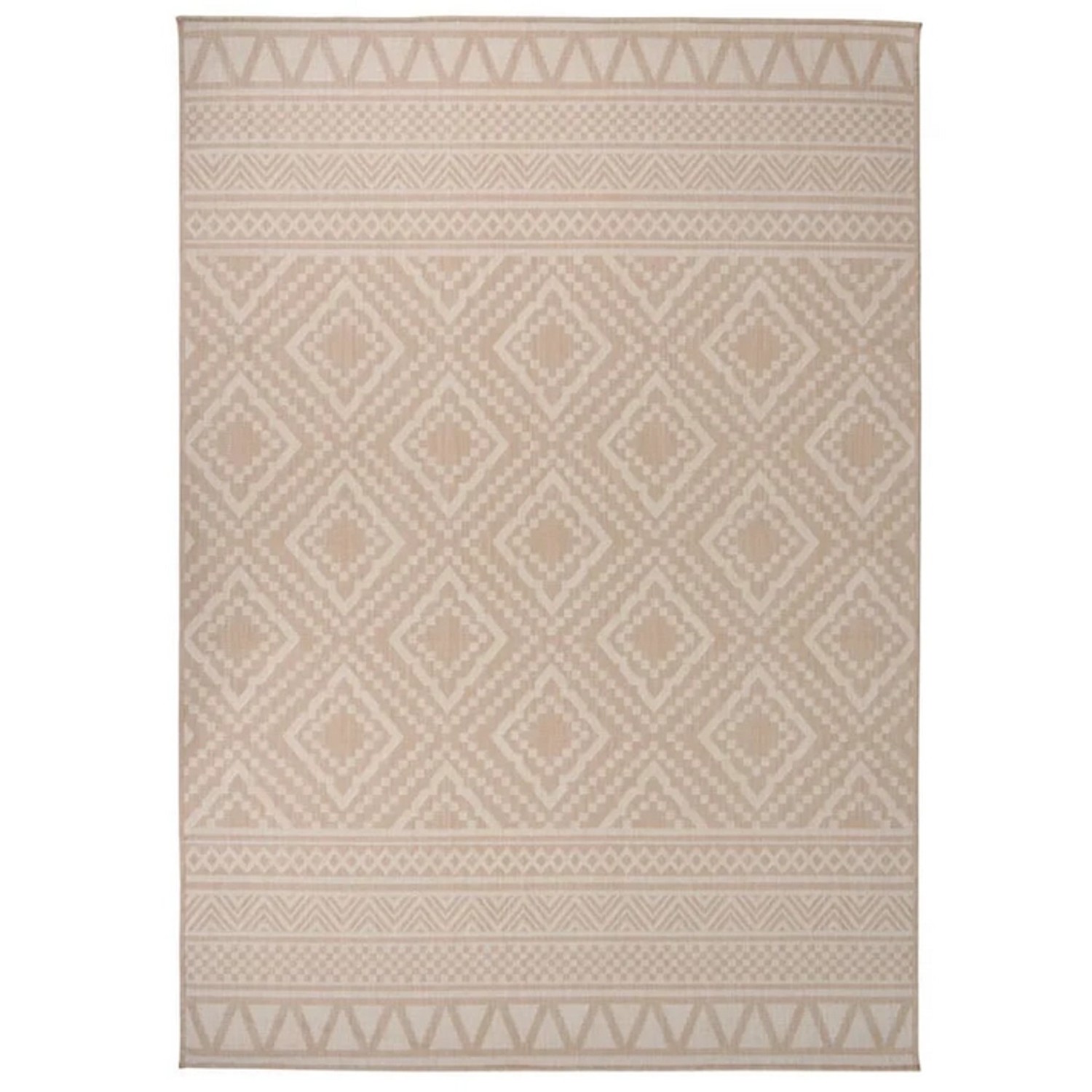 vidaXL Outdoorteppich Flachgewebe 140x200 Cm Braun Gestreift 1124036 günstig online kaufen