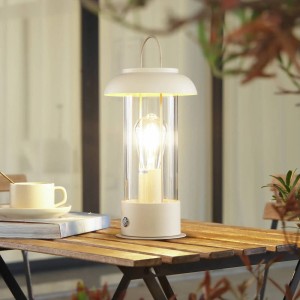 Lindby Laterne Yvette 10019859 Dimmbar Spritzwassergeschützt Modern in Creme aus Metall 1-flammig E27
