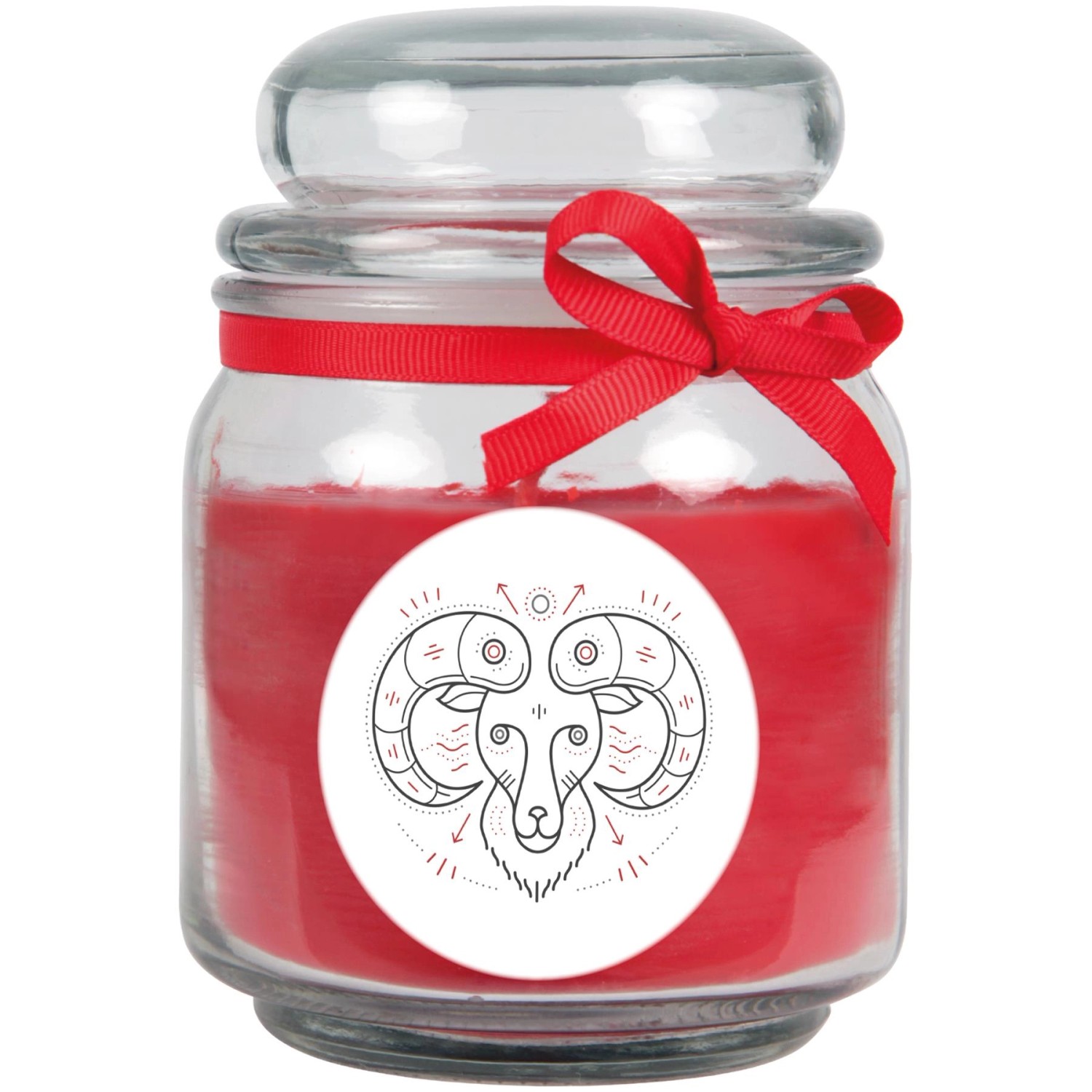 HS Candle Duftkerze & Glas Sternzeichen Rose 70 Stunden Widder günstig online kaufen