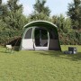 Grünes vidaXL Campingzelt aus Polyester mit Dach, auf Rasen für Outdoor & Garten.