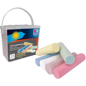 Happy People Straßenkreide im Eimer, 20-teilig, mehrfarbig zum Malen.