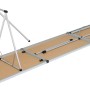 Zusammengeklappter LUX Multifunktionstisch mit Aluminium-Gestell, ideal zum Tapezieren.