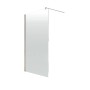 Schulte Duschwand Walk In Alexa Style 2.0 mit Bodennebel, Alunatur, 200x120 cm.