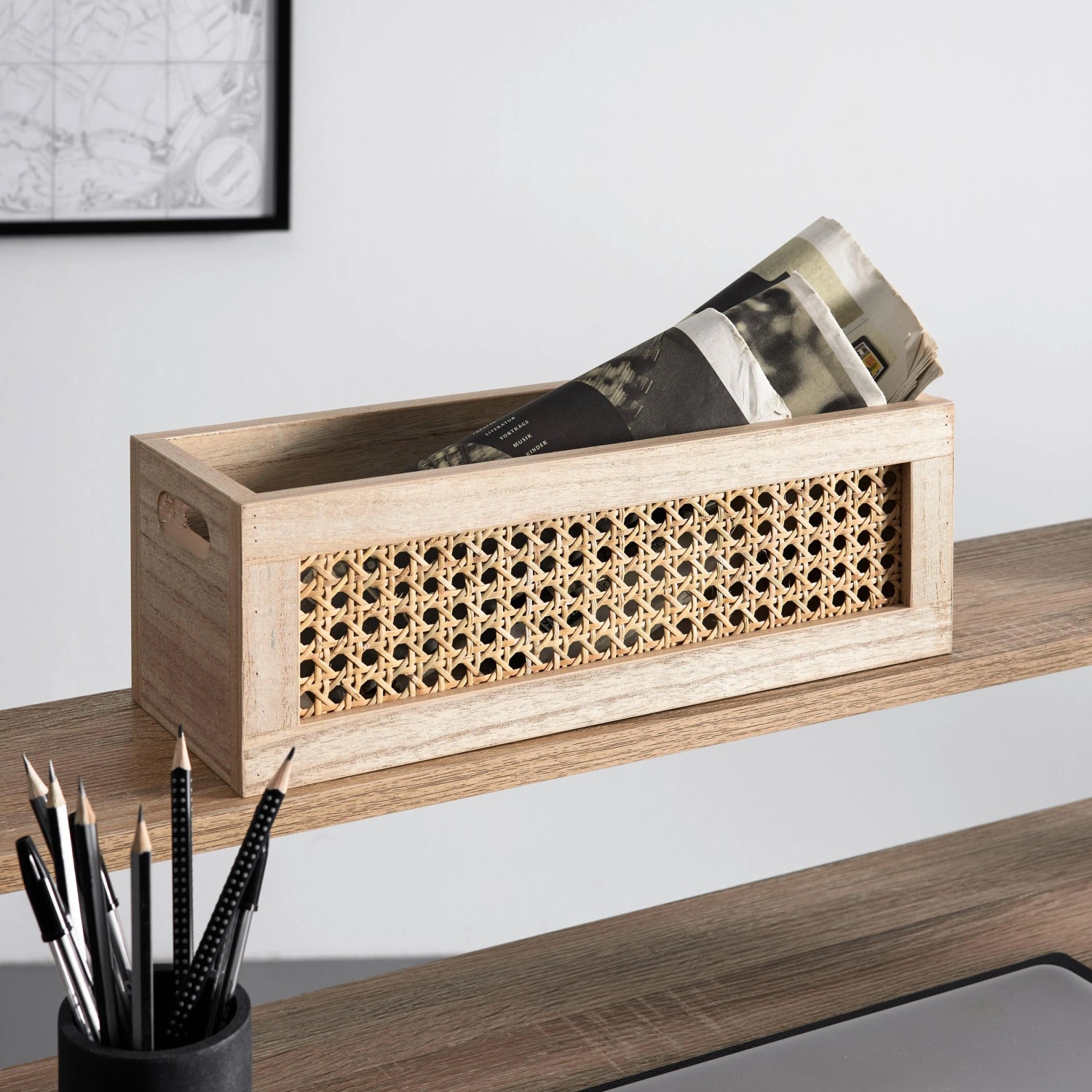Bessagi Home Aufbewahrungsbox Denis Hellbraun Holz