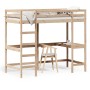vidaXL Hochbett mit Schreibtisch 90x190 cm Massivholz Kiefer 842858_3