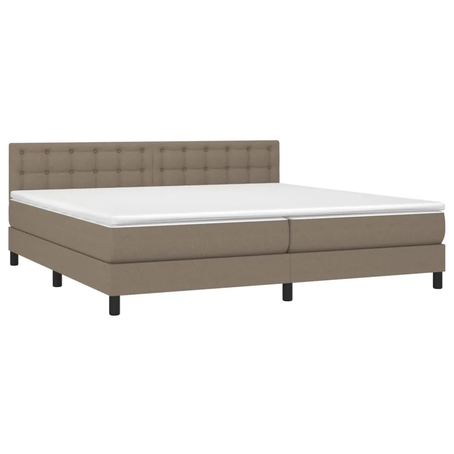 vidaXL Boxspringbett mit Matratze & LED Taupe 200x200 cm Stoff 3133505 günstig online kaufen