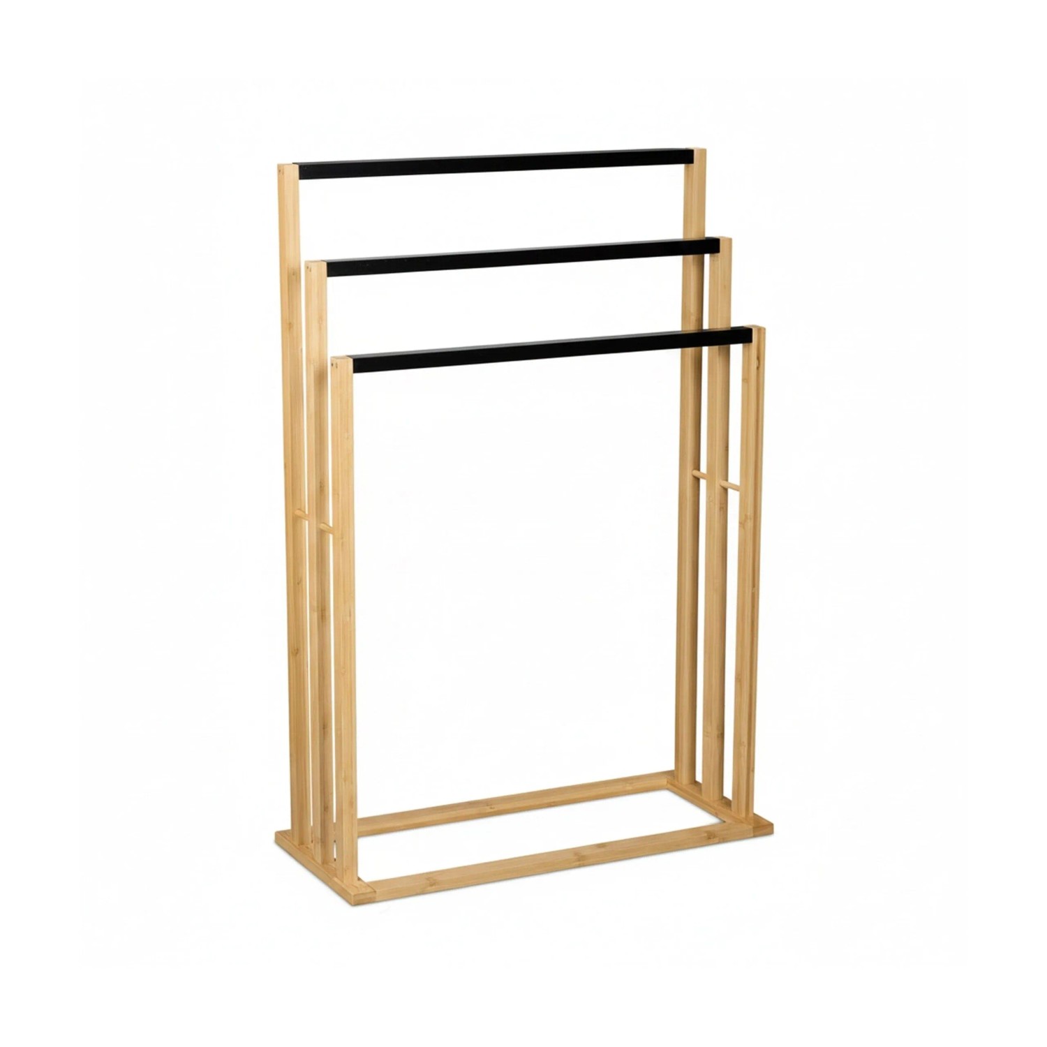 Relaxdays Handtuchständer Bambus Natur Freistehend 82 cm x 55 cm x 24 cm 2,3 kg
