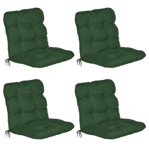 4er Set Beautissu Gartenstuhlauflagen Flair NL, dunkelgrün, 100x50x8cm für Niederlehner.