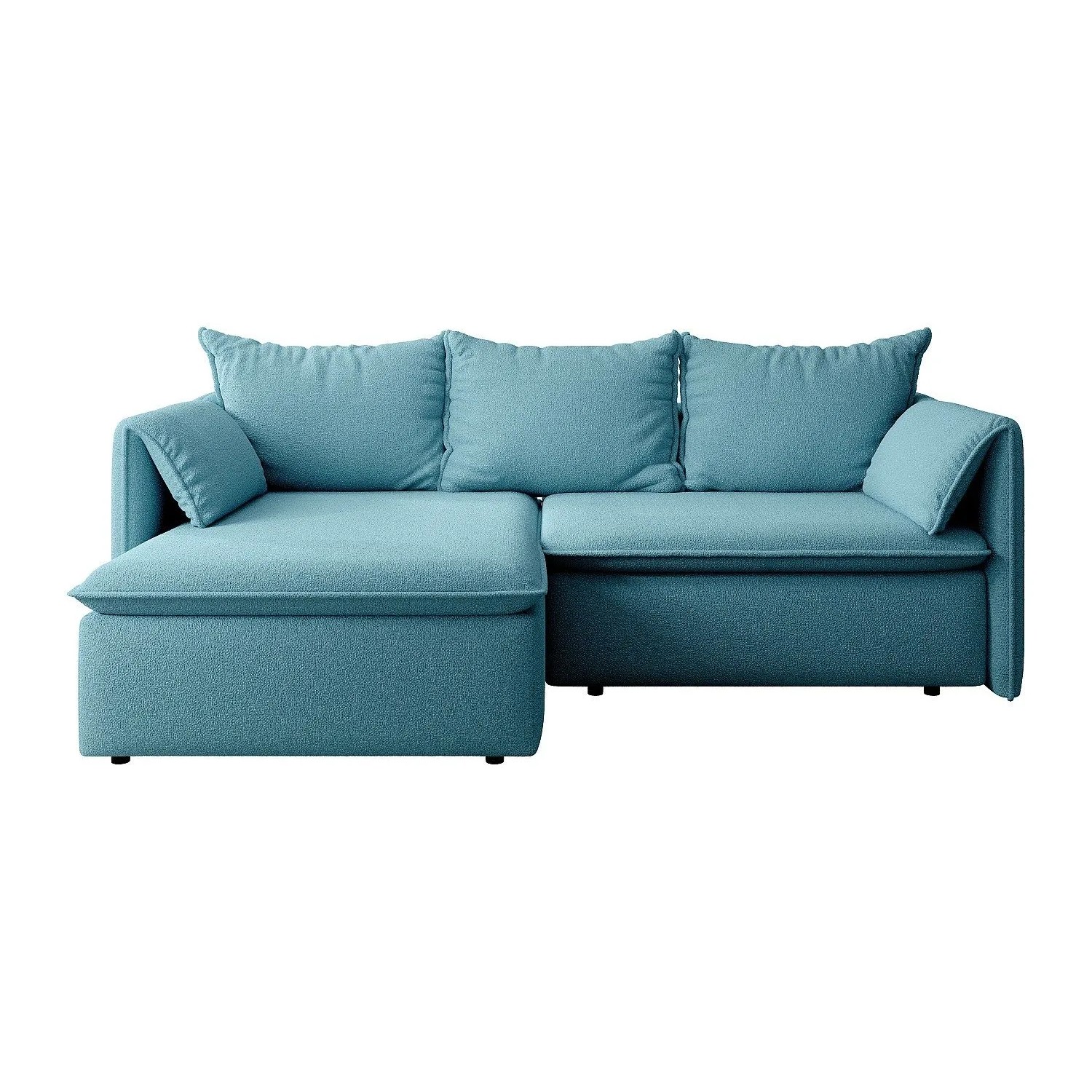 Vente-unique Schlafsofa Teodora Blau 230 cm