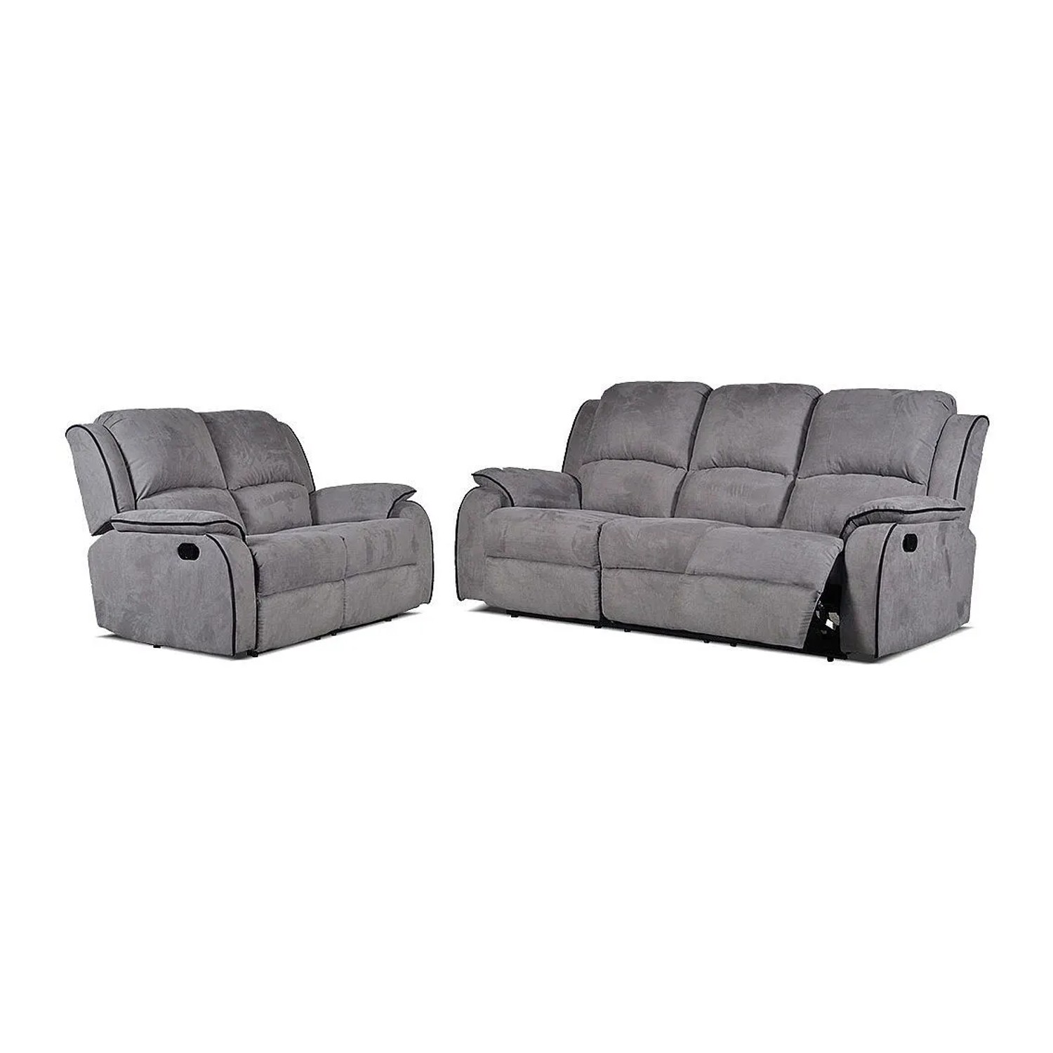 Vente-unique Couchgarnitur Hernani Grau 158 cm  210 cm